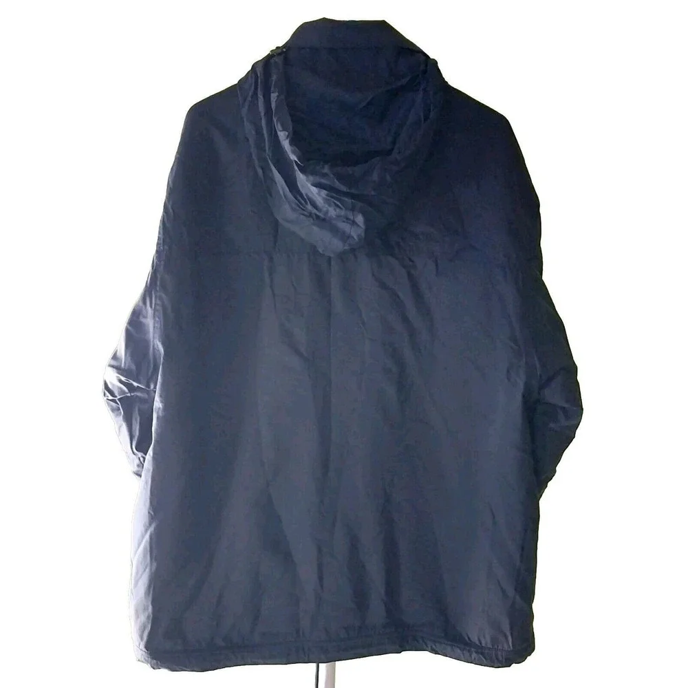 VTG GH BASS Hooded Insulated Lined Navy Blue Full Zip Jacket Coat Large 32